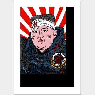 space marine kim young un. funny north korean art. Posters and Art